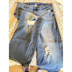 Old Navy Slim Wide Leg Distressed Pants - 16Plus Long